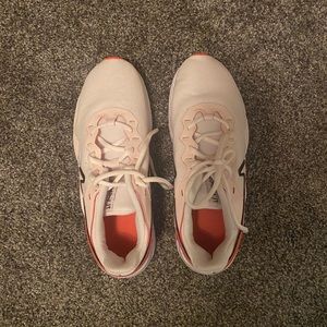 Womens white, pink & red Nikes- size 8.